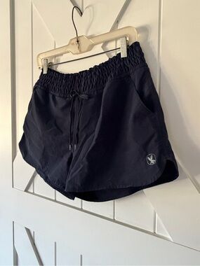 Carve Designs Women's Navy Athletic Shorts with Smocked Waist